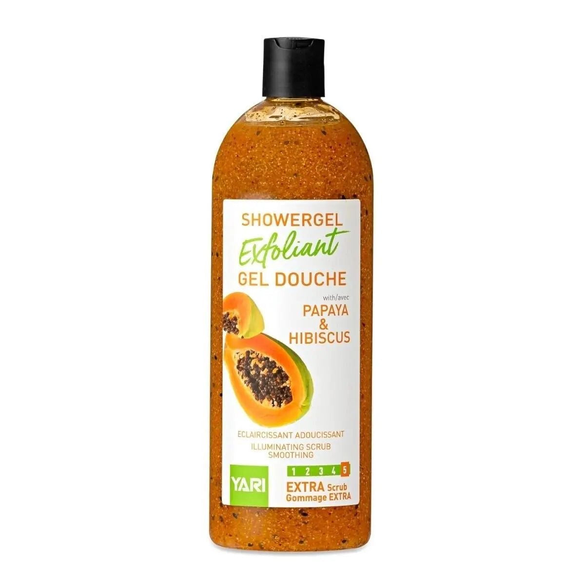 Yari Gel Douche Gommant Éclaircissant Papaye & Hibiscus – 1000 ml