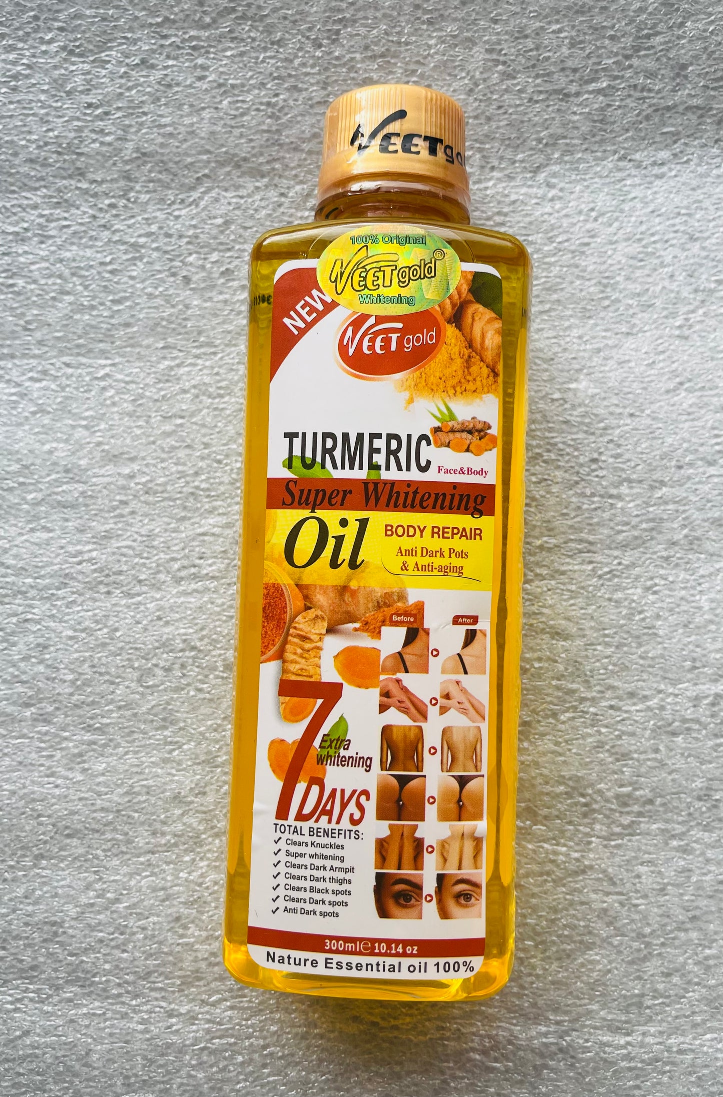 Huile Veetgold au Curcuma – Éclat & Unification du Teint
