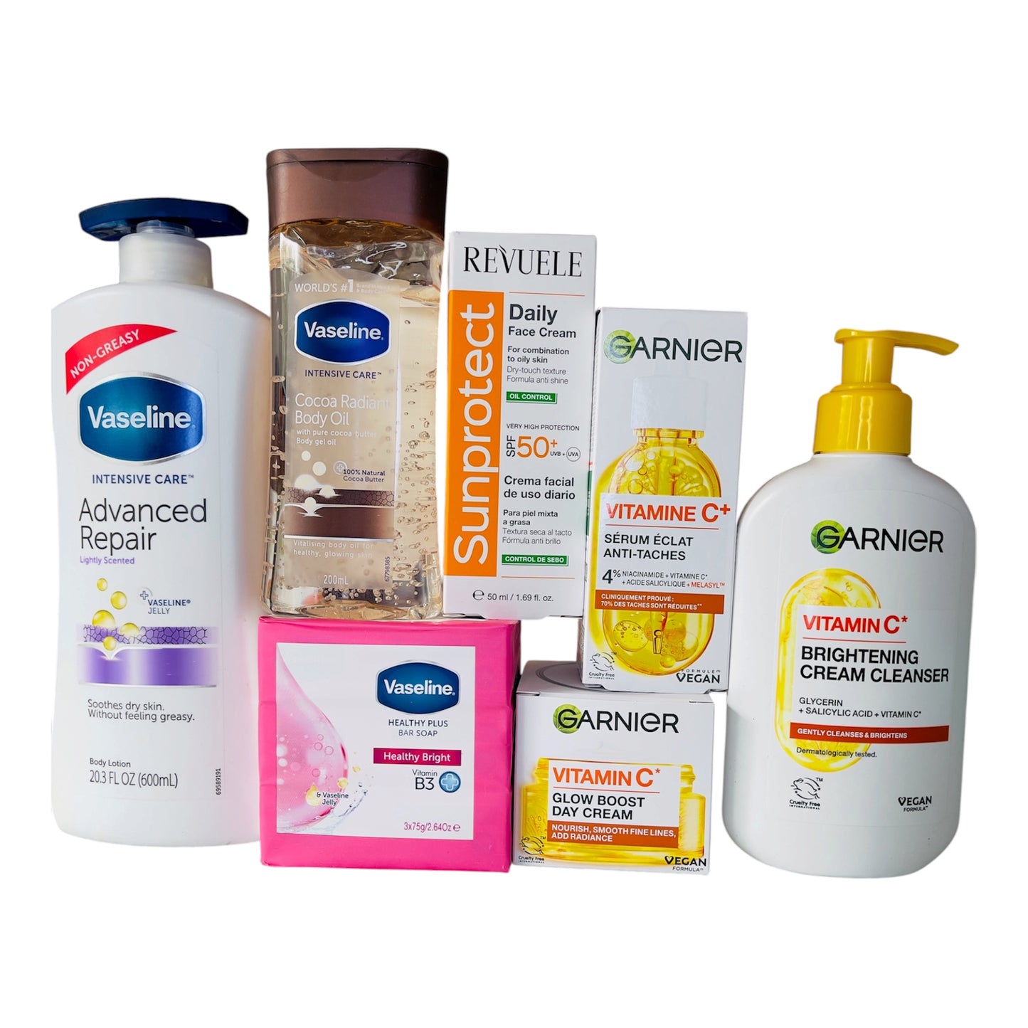 Kit Vaseline & Vitamine C – Éclat, Hydratation & Anti-Taches