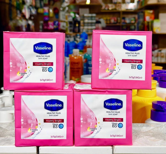 Vaseline Healthy Bright – Savon Hydratant & Éclaircissant (3 x 75 g)