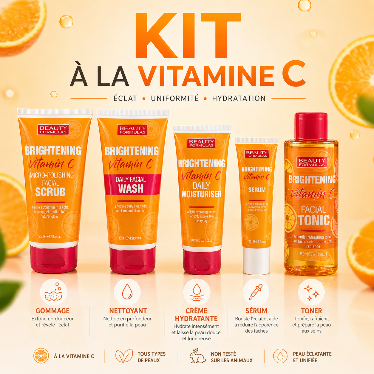 Kit Visage Vitamine C – Routine Éclat & Anti-Taches