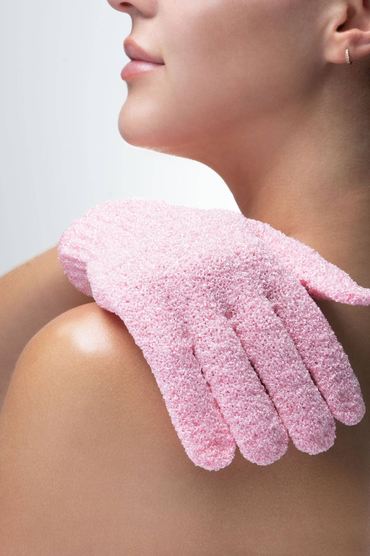 Gant exfoliant pour la douche