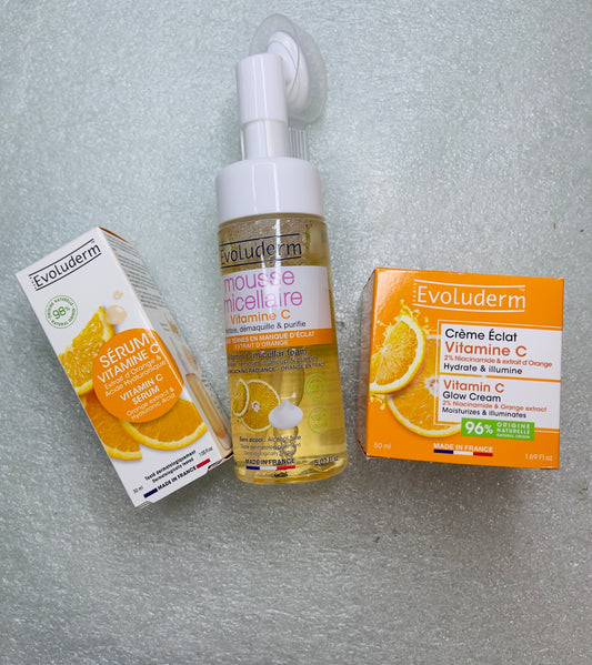 Routine Éclat Visage – Vitamine C (Evoluderm)