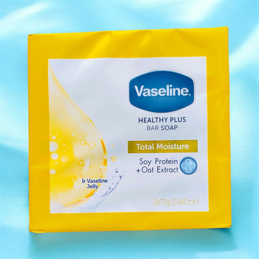 Vaseline Healthy Plus Bar Soft – Savon Doux Hydratant (3 x 75 g)