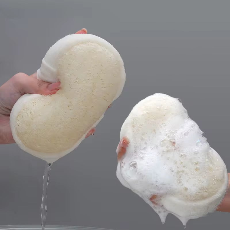 ÉPONGE EXFOLIANTE 2 EN 1 – SOIN DOUCHE & GOMMAGE DOUX