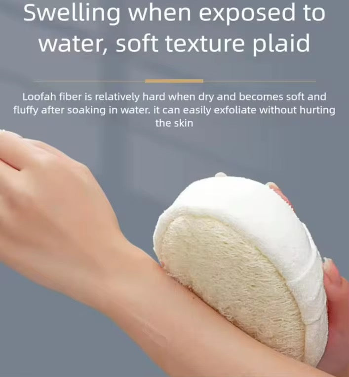 ÉPONGE EXFOLIANTE 2 EN 1 – SOIN DOUCHE & GOMMAGE DOUX
